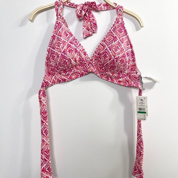 Tommy Bahama Island Cays Shell Beach Reversible Halter Bikini Top Size Large - Picture 4 of 4